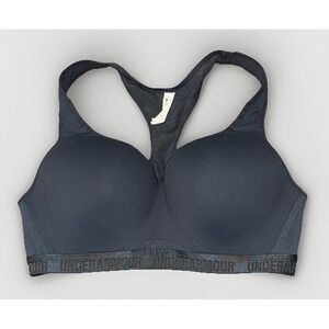 Under Armour COMPRESSION Sports Bra 1259953 Hi Impact Support Inner 34D Black